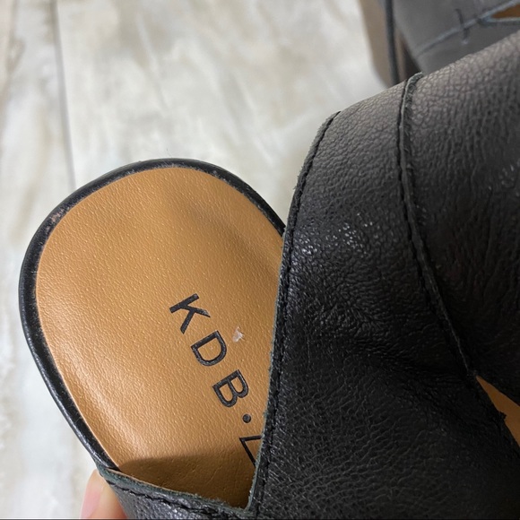 Kelsi Dagger Booties Black Heeled Cage Lace Up - Picture 7 of 9